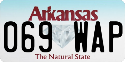 AR license plate 069WAP