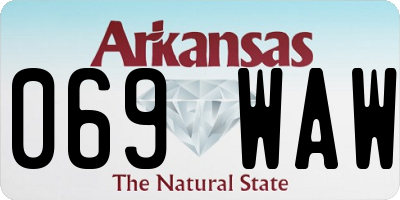 AR license plate 069WAW