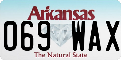 AR license plate 069WAX
