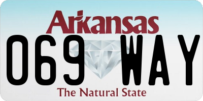 AR license plate 069WAY