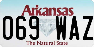 AR license plate 069WAZ