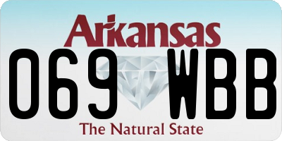 AR license plate 069WBB