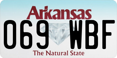 AR license plate 069WBF