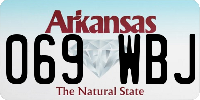AR license plate 069WBJ