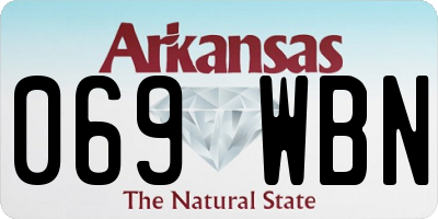 AR license plate 069WBN