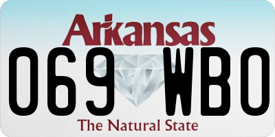 AR license plate 069WBO