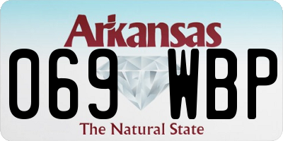 AR license plate 069WBP