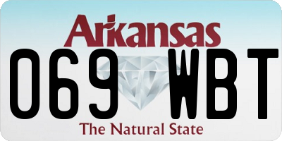 AR license plate 069WBT
