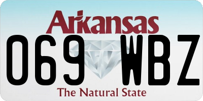 AR license plate 069WBZ