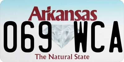 AR license plate 069WCA