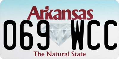 AR license plate 069WCC