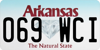 AR license plate 069WCI