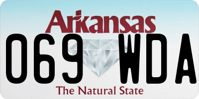 AR license plate 069WDA