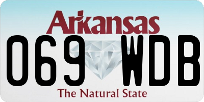 AR license plate 069WDB