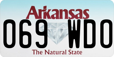 AR license plate 069WDO
