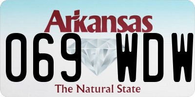 AR license plate 069WDW