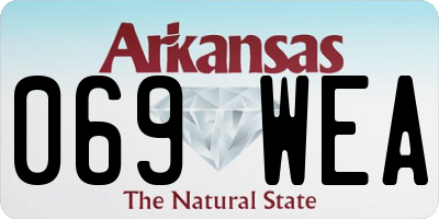 AR license plate 069WEA