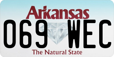 AR license plate 069WEC