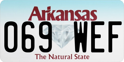 AR license plate 069WEF