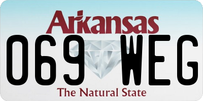 AR license plate 069WEG