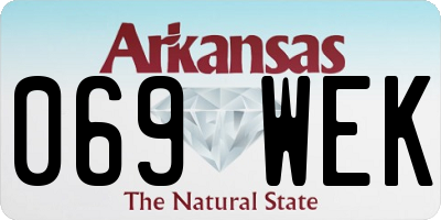 AR license plate 069WEK