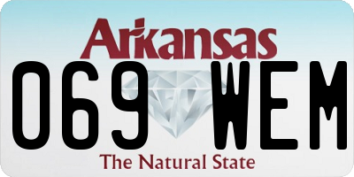AR license plate 069WEM