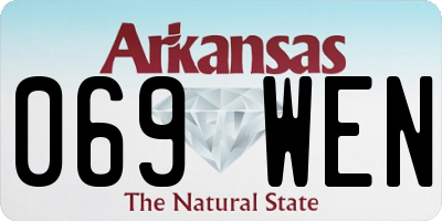 AR license plate 069WEN