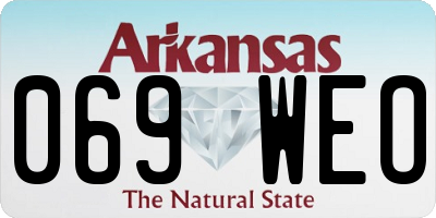 AR license plate 069WEO