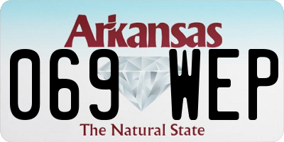 AR license plate 069WEP