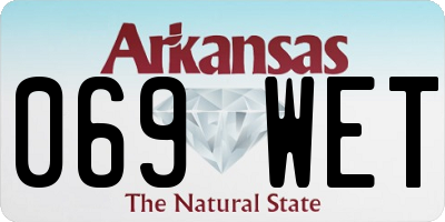 AR license plate 069WET