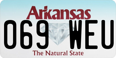 AR license plate 069WEU