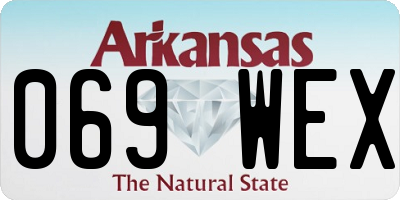 AR license plate 069WEX