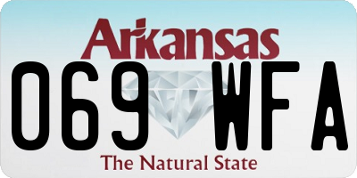 AR license plate 069WFA