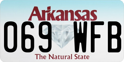 AR license plate 069WFB