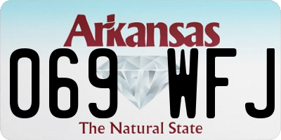 AR license plate 069WFJ