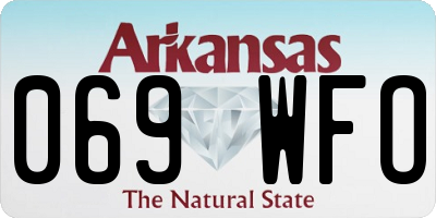 AR license plate 069WFO