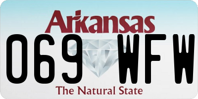 AR license plate 069WFW