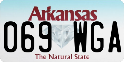 AR license plate 069WGA
