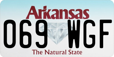 AR license plate 069WGF