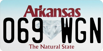 AR license plate 069WGN