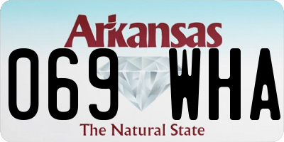 AR license plate 069WHA