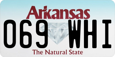 AR license plate 069WHI