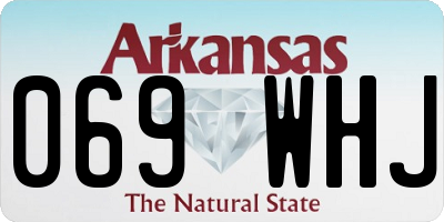 AR license plate 069WHJ