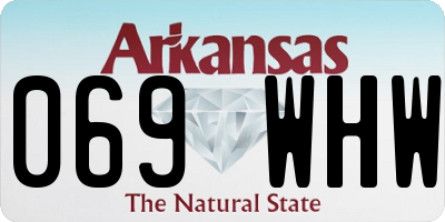 AR license plate 069WHW