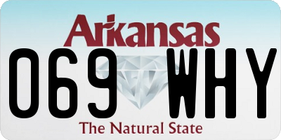 AR license plate 069WHY