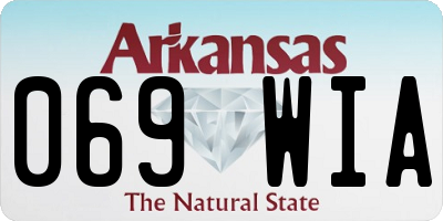 AR license plate 069WIA