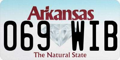 AR license plate 069WIB