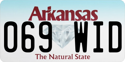 AR license plate 069WID