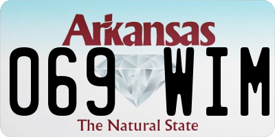 AR license plate 069WIM