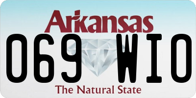 AR license plate 069WIO